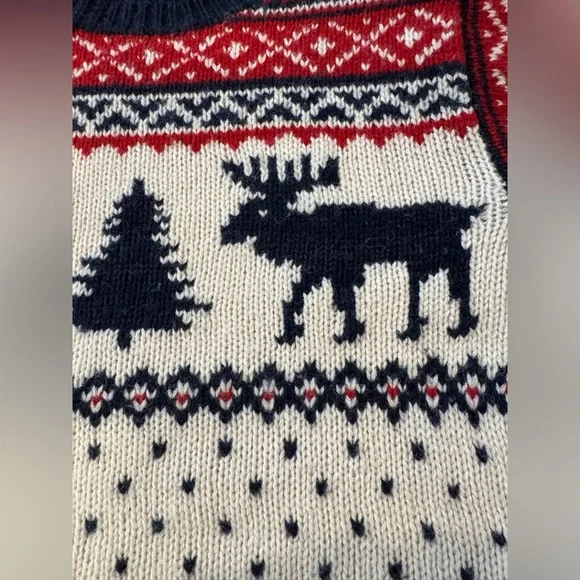 Vintage Ralph Lauren Holiday Christmas Fair Isle Red & Navy Olympics Sweater - Picture 16 of 16